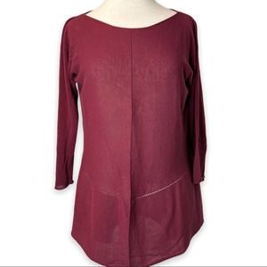 OSKA Burgundy Cotton Knit Tunic